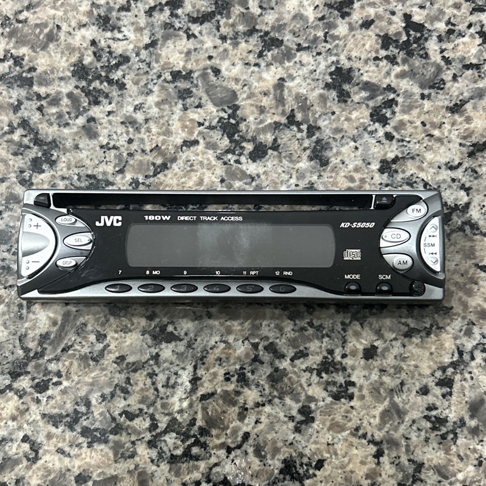 JVC KD -S5050 180W Car  CD Radio Sterio Faceplate Only  With Hard Case Untested